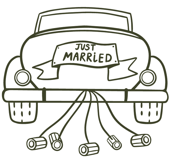 Coche de recién casados
